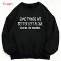 Premium Heavyweight Long Sleeve Sweatshirt with Witty Introverted Humor Print