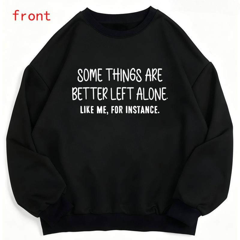 Premium Heavyweight Long Sleeve Sweatshirt with Witty Introverted Humor Print