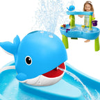 Rechargeable Whale Water Table Pump with Sprinkler - 3.5-Hour Runtime Summer Sensory Toy (Blue/Purple, Pump Only)