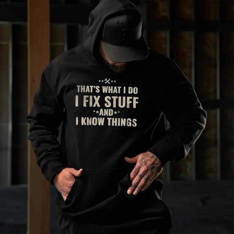 "I Fix Stuff & I Know Things" Shirt | Funny Blue Collar Mechanic Tee