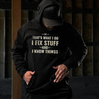 "I Fix Stuff & I Know Things" Shirt | Funny Blue Collar Mechanic Tee