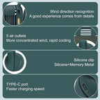 Portable Mini Bladeless Waist/Shirt Clip-On Fan | 3-Speed Silent Personal Fan for Outdoor, Sports & Summer Gifting