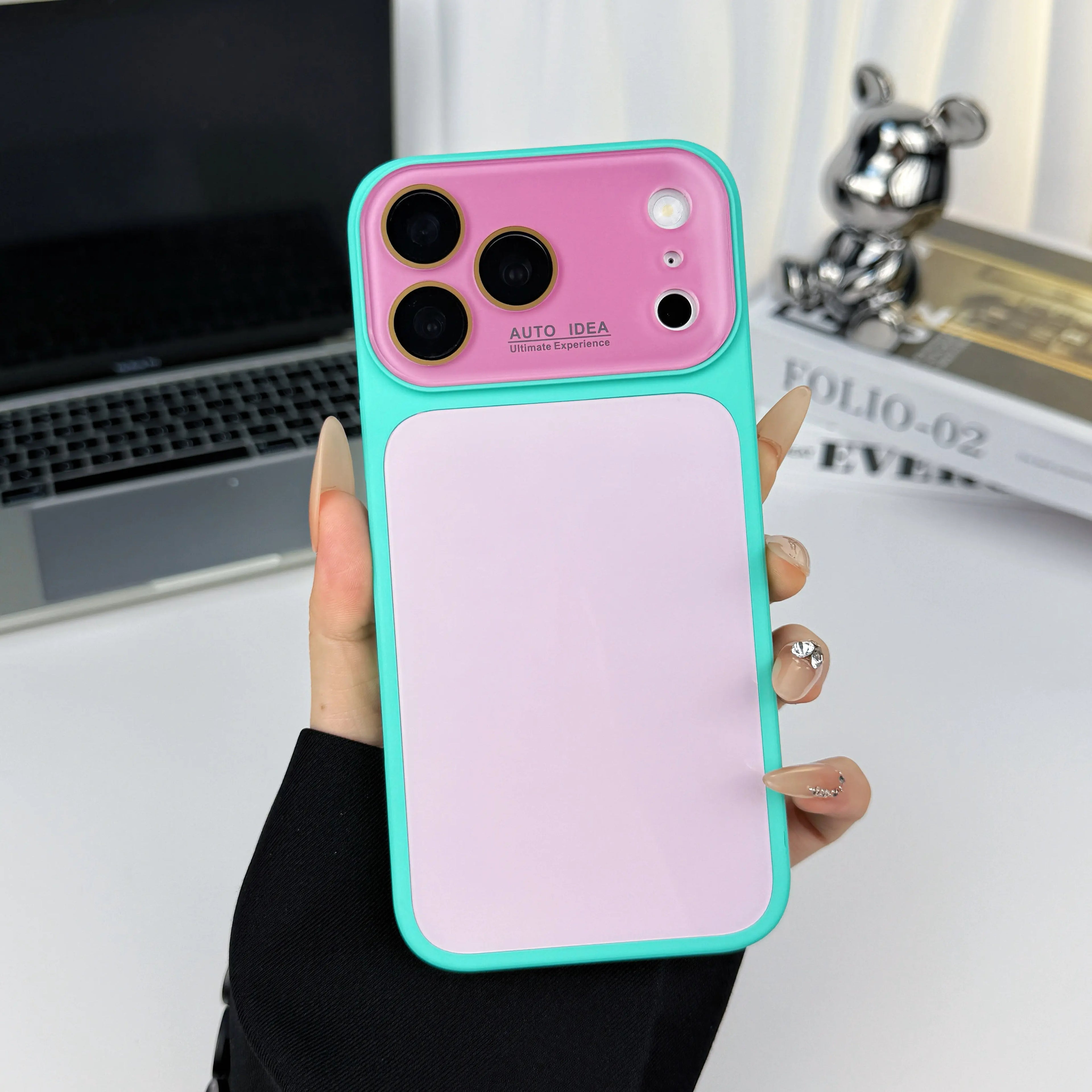 Dopamine Candy Color Crystal Phone Case – Contrast Lens Protection Anti-Drop Cover for iPhone 17 Pro Max