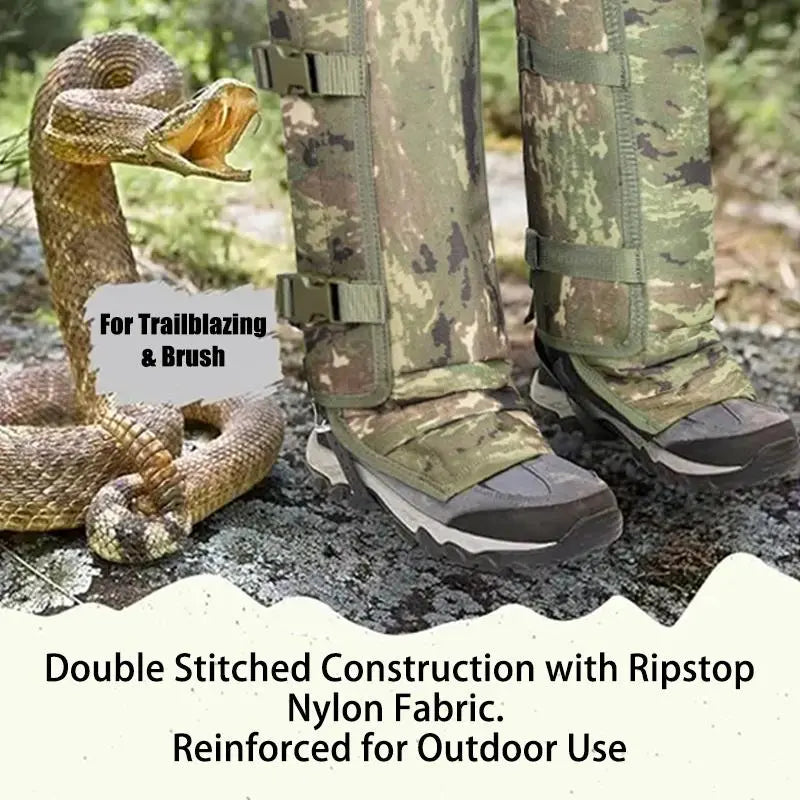 Adjustable Snake-Resistant Leg Gaiters – Durable Protective Gear for Hunting & Hiking