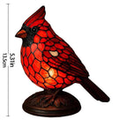 Christmas Decoration Bird Statue Lamp, Hand-Painted Resin Cardinal Light, Bedside Living Room Bedroom Home Decor