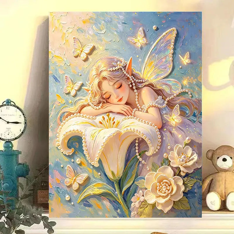 Fireworks Romantic Castle 5D Diamond Painting Kit – DIY Acrylic Round Bead Art Set