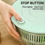 3-in-1 Large Salad Spinner & Vegetable Washer (5.3 Qt) - Includes 5-Blade Slicer, Strainer & Egg Separator
