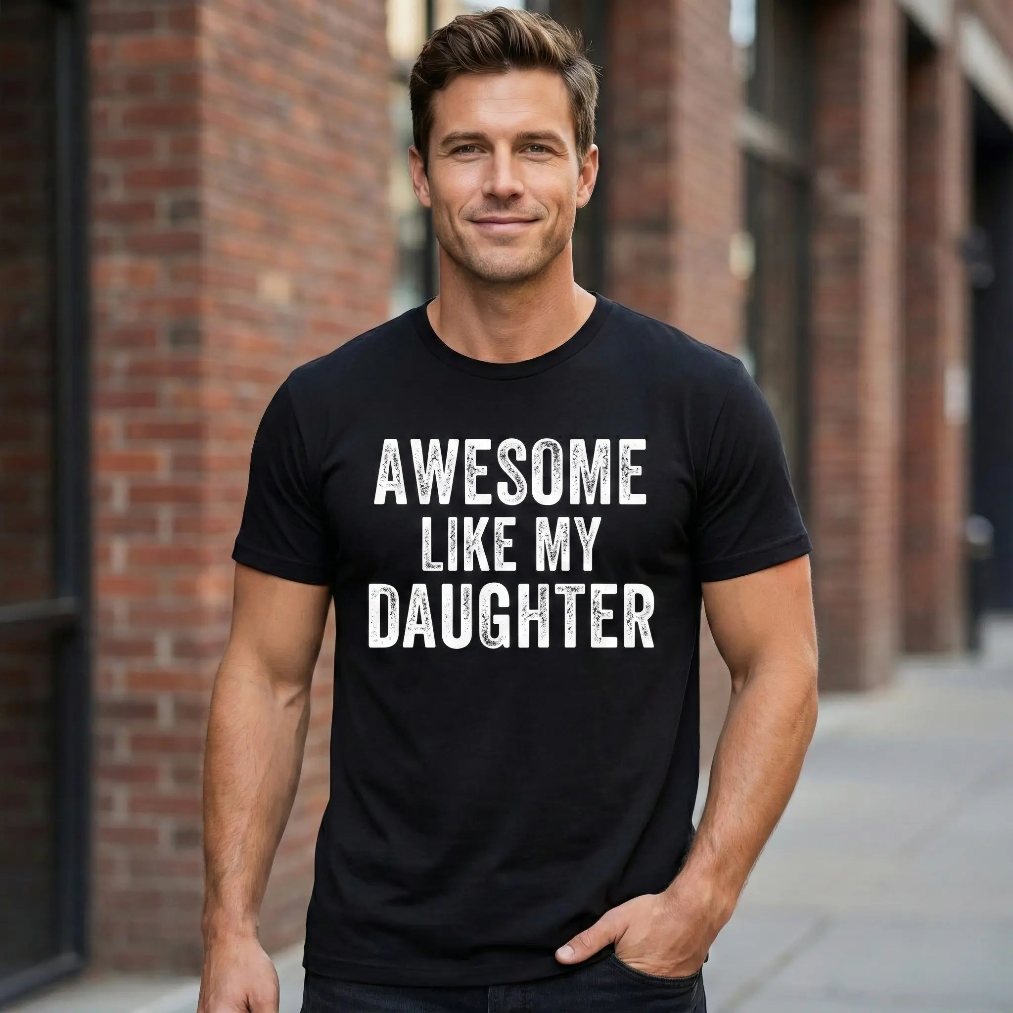 Comfort Colors Proud Dad Graphic Tee – Women's Round Neck Humor Shirt for Father's Day