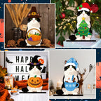 Interchangeable Cat Wooden Desk Decor with Magnetic Seasonal Hats – Cute Holiday Gift for Cat Lovers
