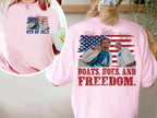 Comfort Colors "Boats Hoes & Freedom" Parody Shirt – Funny 4th of July Step Brothers Tee