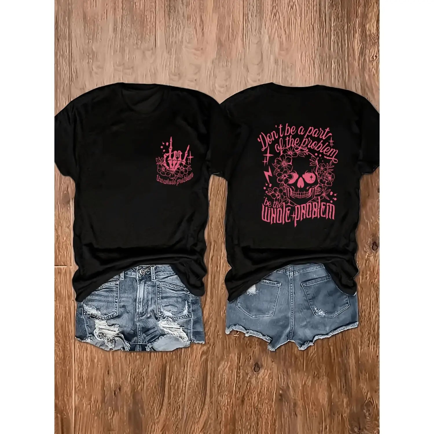 Women's Plus Size Skull Graphic Tee | Edgy Goth Aesthetic Casual Shirt