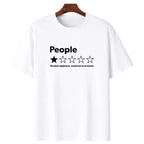 Funny "Absolute Trash" One Star Review T-Shirt -  Black Short Sleeve Tee