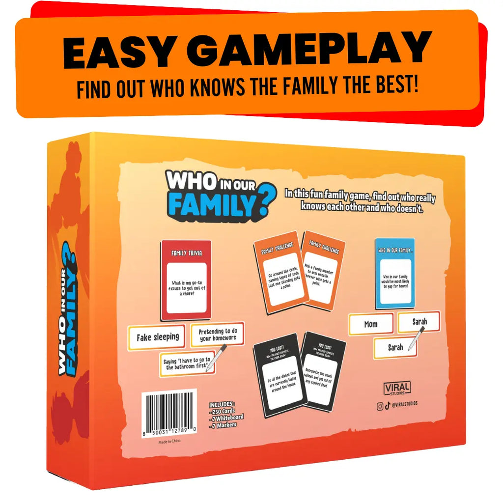 Who Our Family? – Hilarious Trivia, “Most Likely To” & Head-to-Head Party Card Game for All Ages