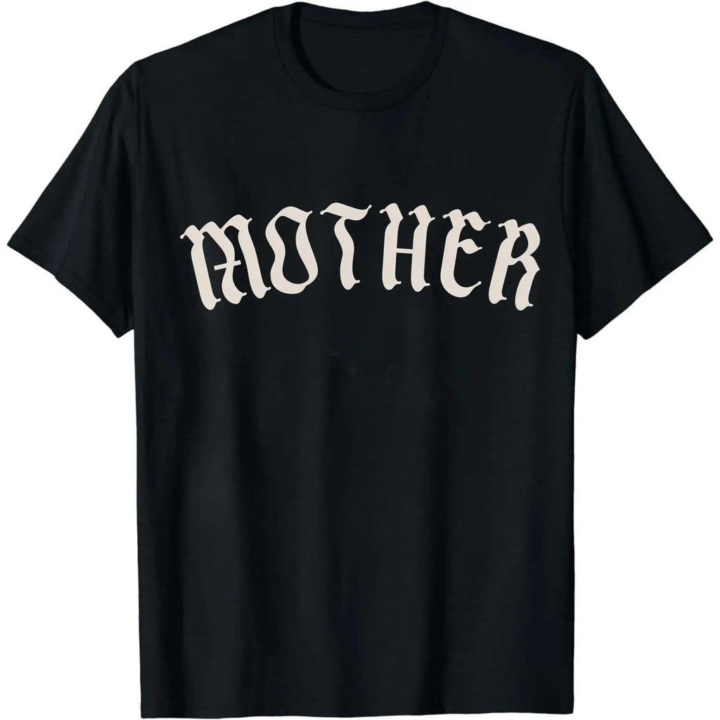 Old English "Mother" Gothic T-Shirt | Alternative Metalcore Aesthetic Tee
