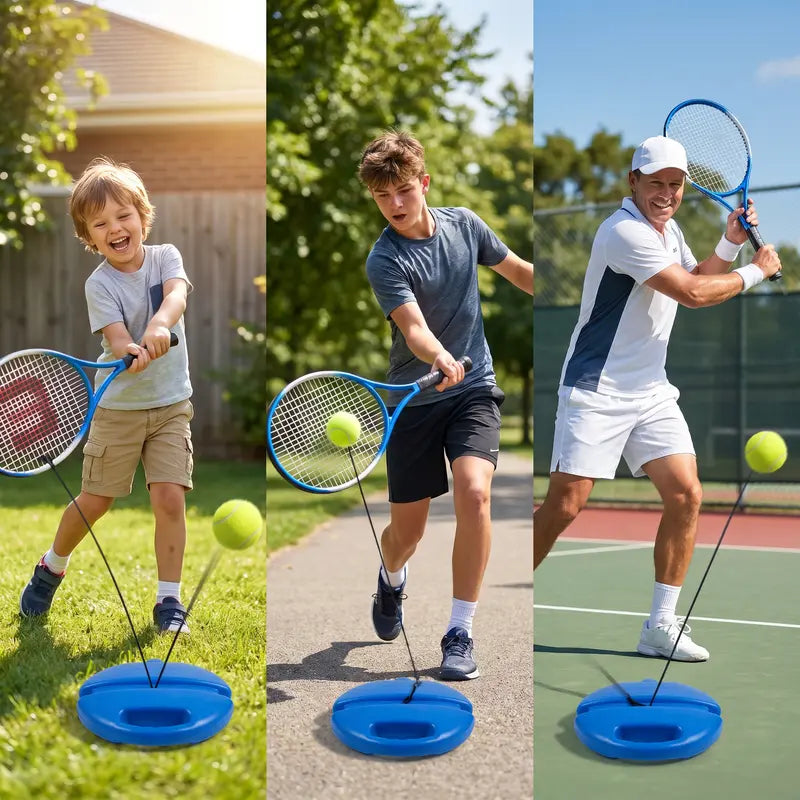 Solo Tennis Trainer Rebound Set – Portable Self-Practice Racket & Balls Equipment