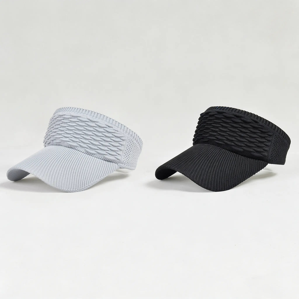 2-Pack Women’s Open-Top Breathable UV-Protection High-Ponytail Sun Visor