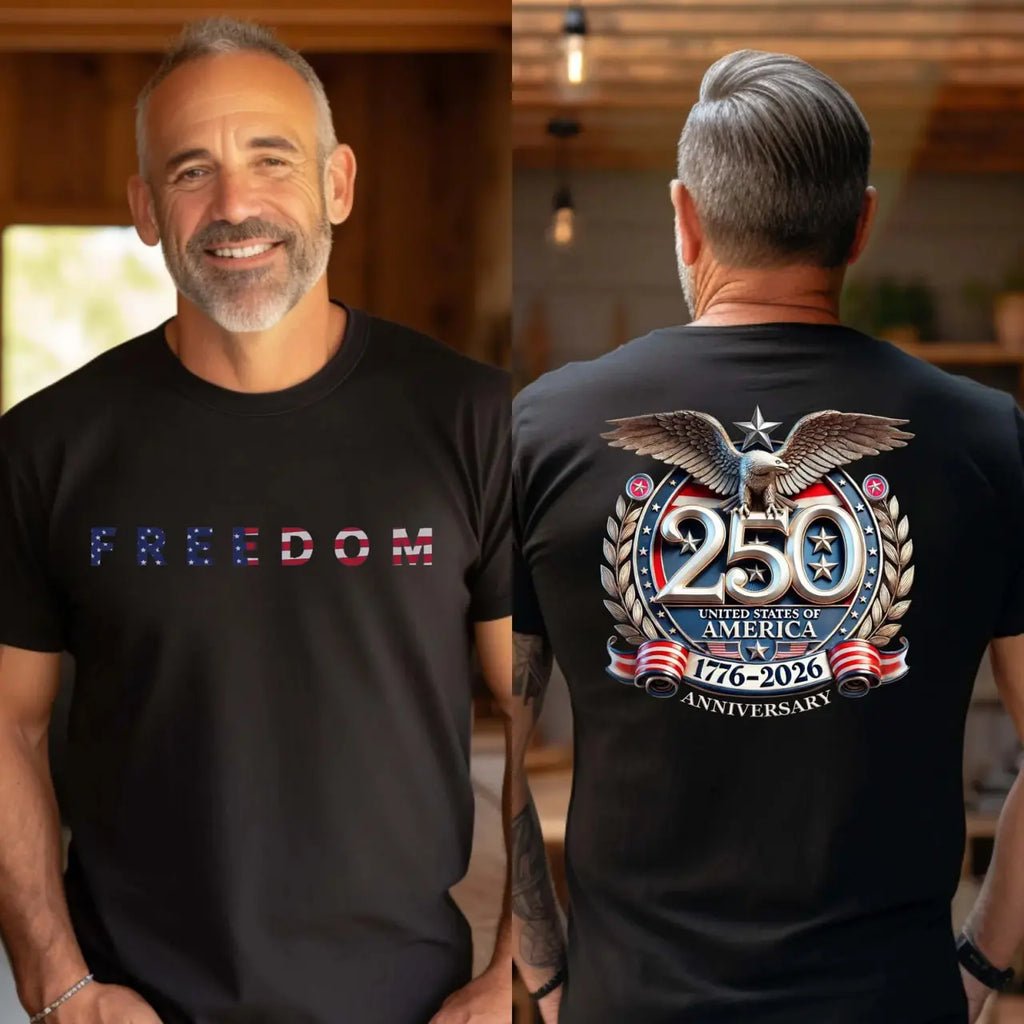USA 250th Anniversary 1776–2026 Patriotic Graphic T-Shirt