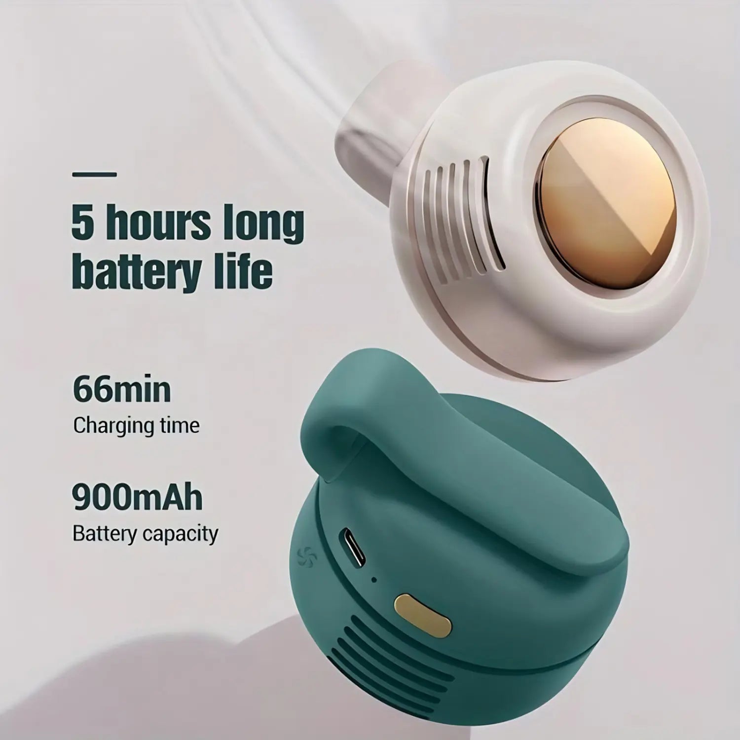 Portable Mini Bladeless Waist/Shirt Clip-On Fan | 3-Speed Silent Personal Fan for Outdoor, Sports & Summer Gifting