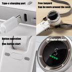 5-Speed Portable Turbo Handheld Fan: 12H Long-Life Battery for Travel & Beach
