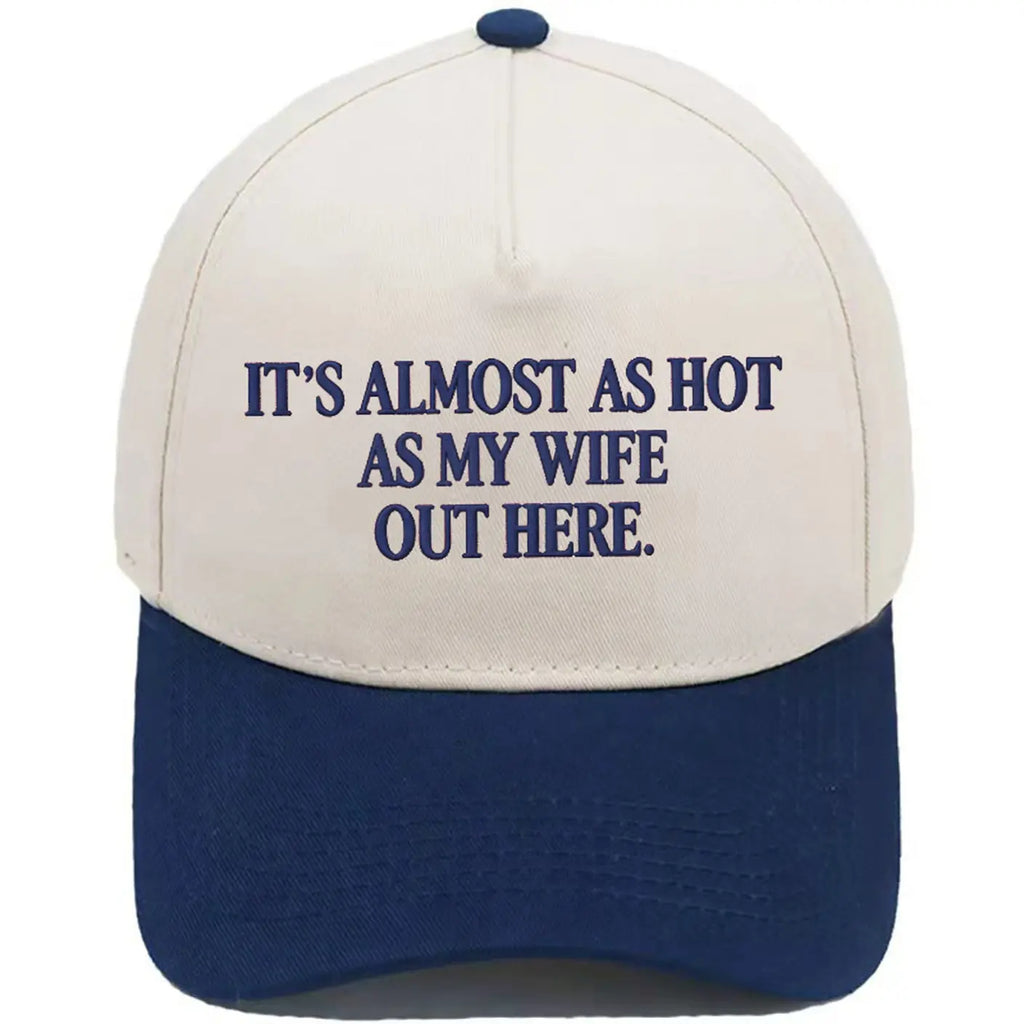 Funny "Almost As Hot As My Husband" Hat – Retro Two-Tone Snapback Cap