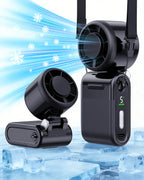 Mini Portable Handheld Turbo Fan | 4000mAh USB Rechargeable 5-Speed Strong Airflow with Adjustable Lanyard
