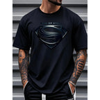 Justice League "Man of Steel" Plus Size Tee: Comfortable Graphic Print Top