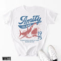 Jaws Amity Island 1975 Tee: Vintage Cotton Movie Gift for Film Buffs
