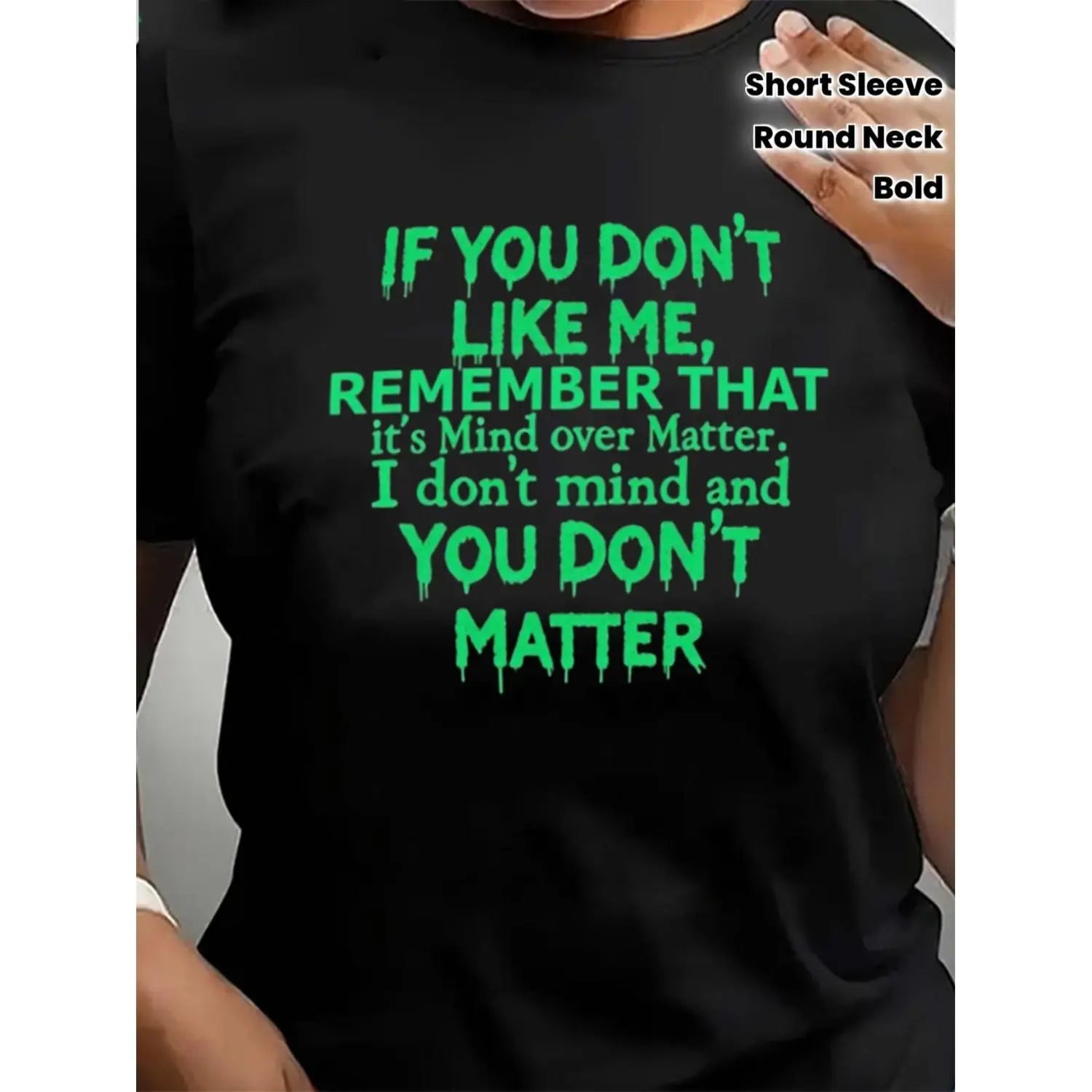 "Mind Over Matter" Graphic Tee - Positive Aesthetic Plus Size Top