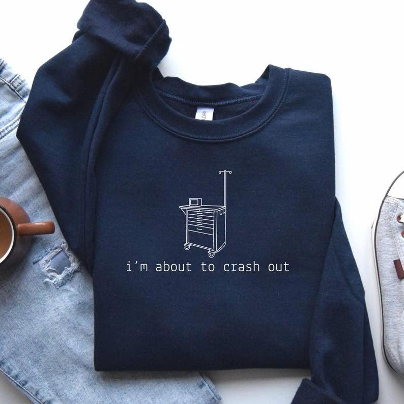 "Burnt Out" Snarky Nurse Sweatshirt | Funny ICU & ER Crewneck