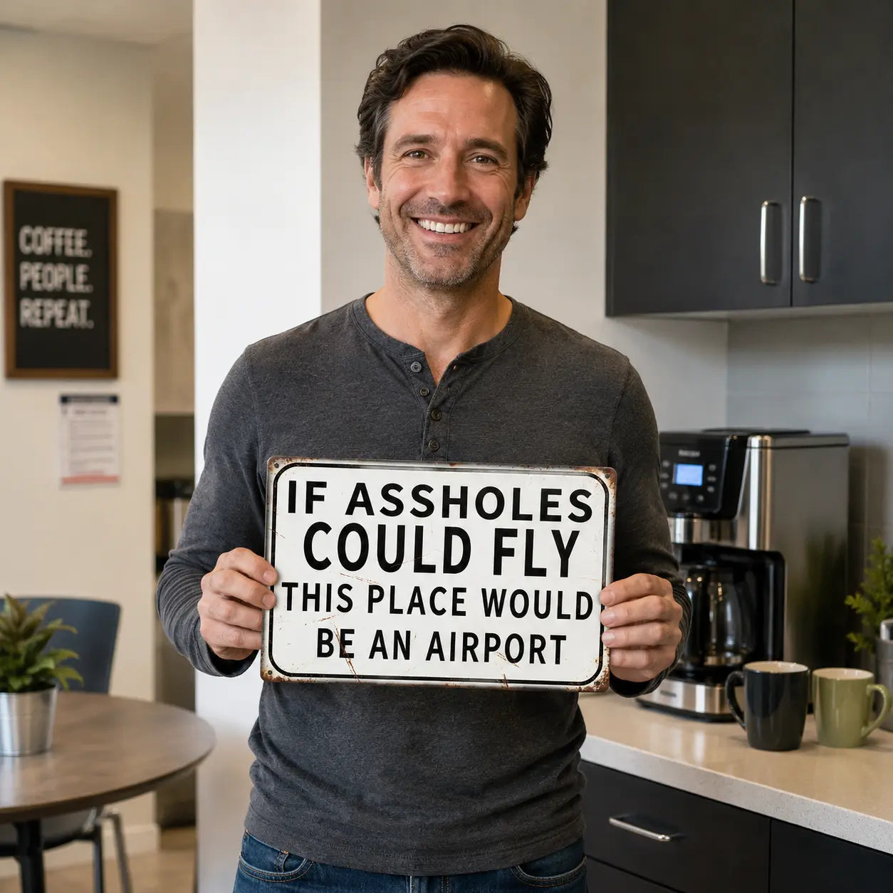 If Aholes Could Fly Metal Sign – 12x8 Inch Rustic Vintage Wall Decor