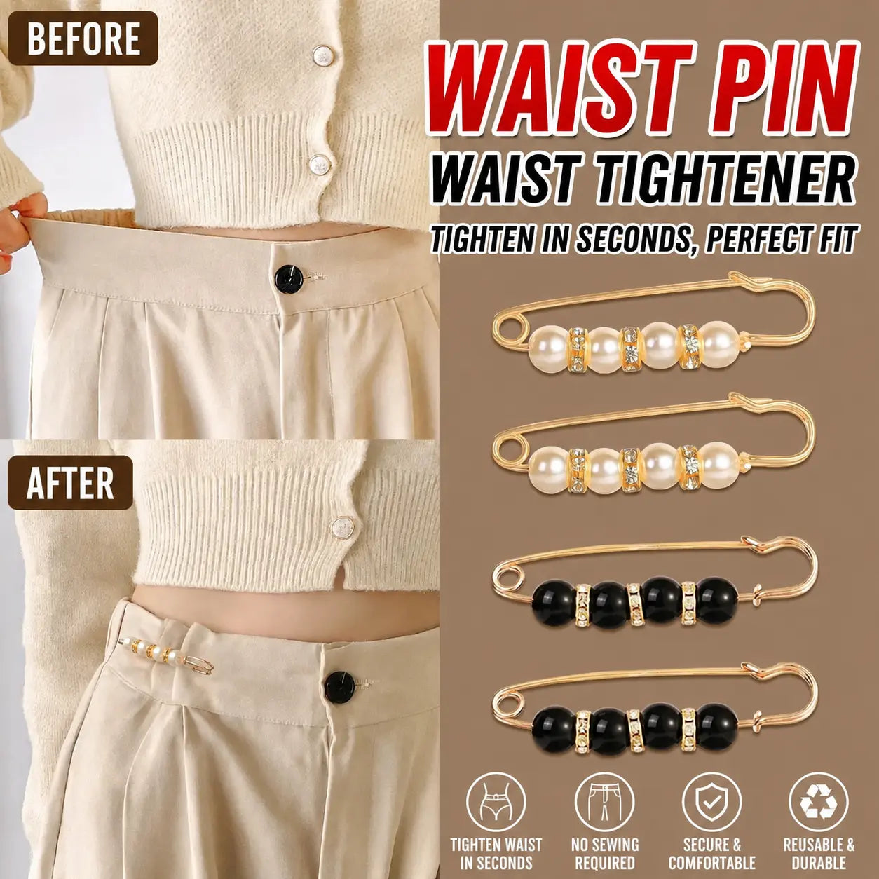 16-Piece Pearl Brooch Pin Set - Decorative Mixed-Style Fasteners for Cardigans & Dresses