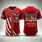 USA 250th Anniversary "1776-2026" Patriotic Baseball Jersey