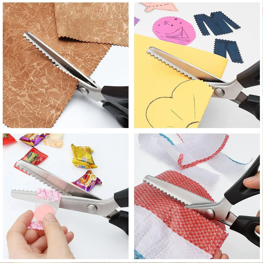 Sharp Stainless Steel Zigzag Pinking Shears for Sewing, Tailoring & DIY Crafts