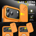 MagSafe Case with Slide Camera Cover & Ring Kickstand – Military Grade Shockproof for iPhone 17 Pro Max