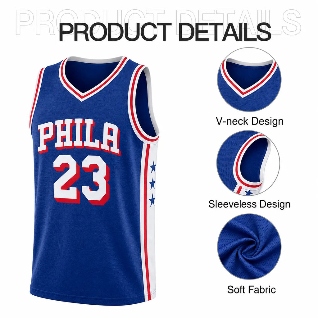 Unisex Basketball #23 James Swingman Jersey – Icon Edition Royal Team Apparel