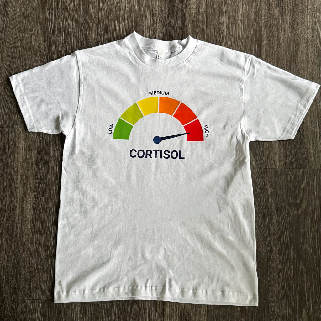 Low Cortisol High Cortisol Funny Casual  Heavyweight Short Sleeve Shirt