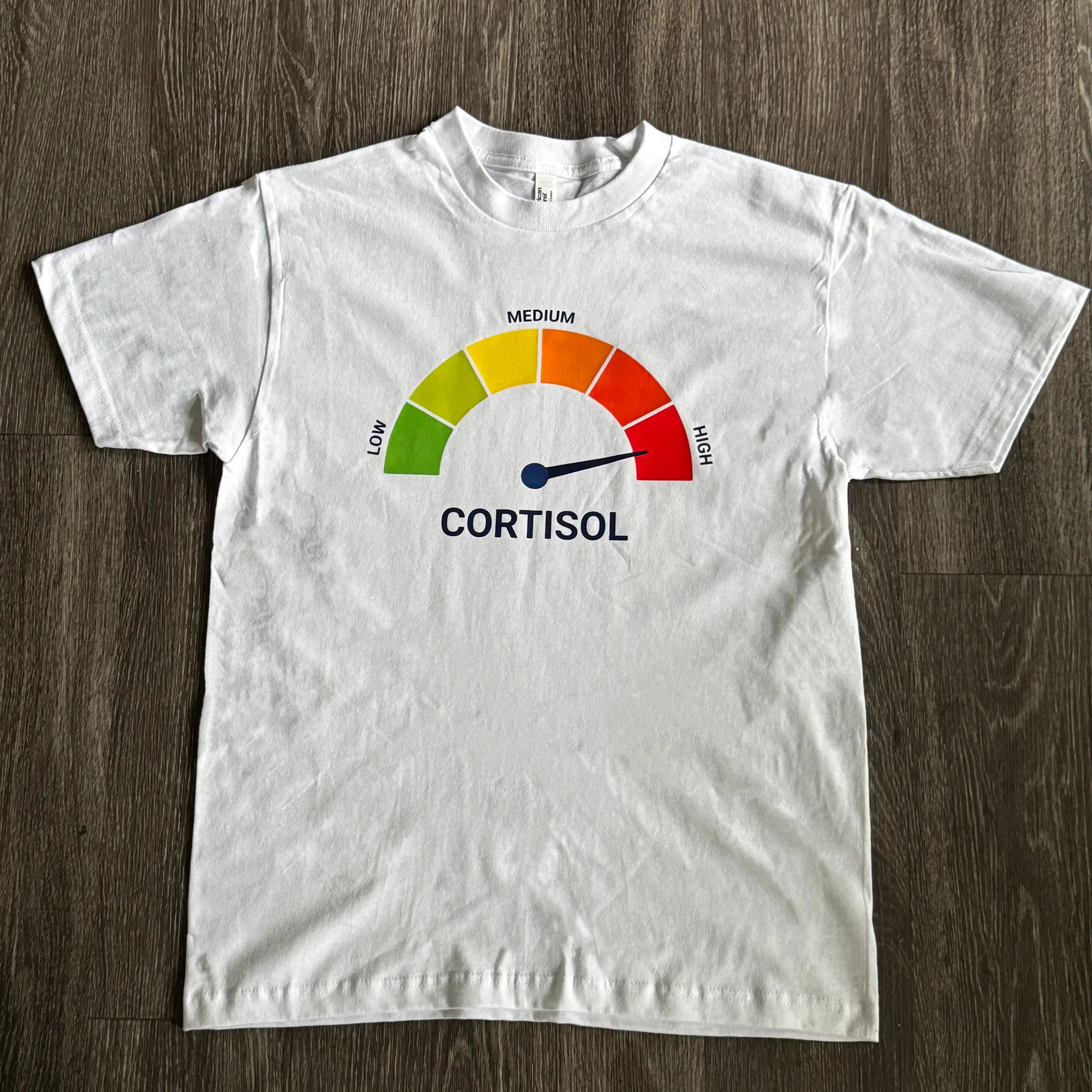 Low Cortisol High Cortisol Funny Casual  Heavyweight Short Sleeve Shirt