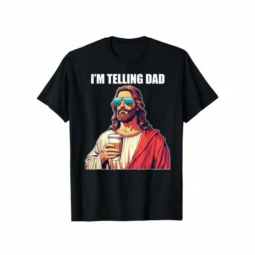 Kids' American Spirit Football T-Shirt – "I'm Telling Dad" Easter Graphic Tee