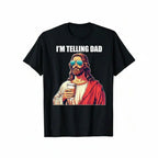 Kids' American Spirit Football T-Shirt – "I'm Telling Dad" Easter Graphic Tee