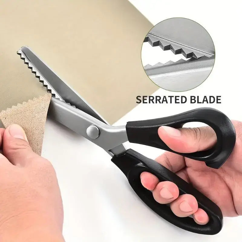 Sharp Stainless Steel Zigzag Pinking Shears for Sewing, Tailoring & DIY Crafts