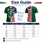 Mexico Green Tribal & US Stars Stripes Jersey – Dual Eagle Heritage Sports Shirt