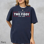 Comfort Colors "Two Fiddy" USA 250 Years Shirt – Funny 1776–2026 Patriotic Graphic Tee
