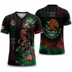 Mexico Aztec Warrior 3D All-Over Print Shirt – Patriotic Eagle & Snake Sports Tee