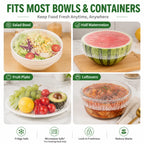 100-Pack Disposable Stretch Plastic Food Covers – Elastic Bowl Covers for Kitchen Storage