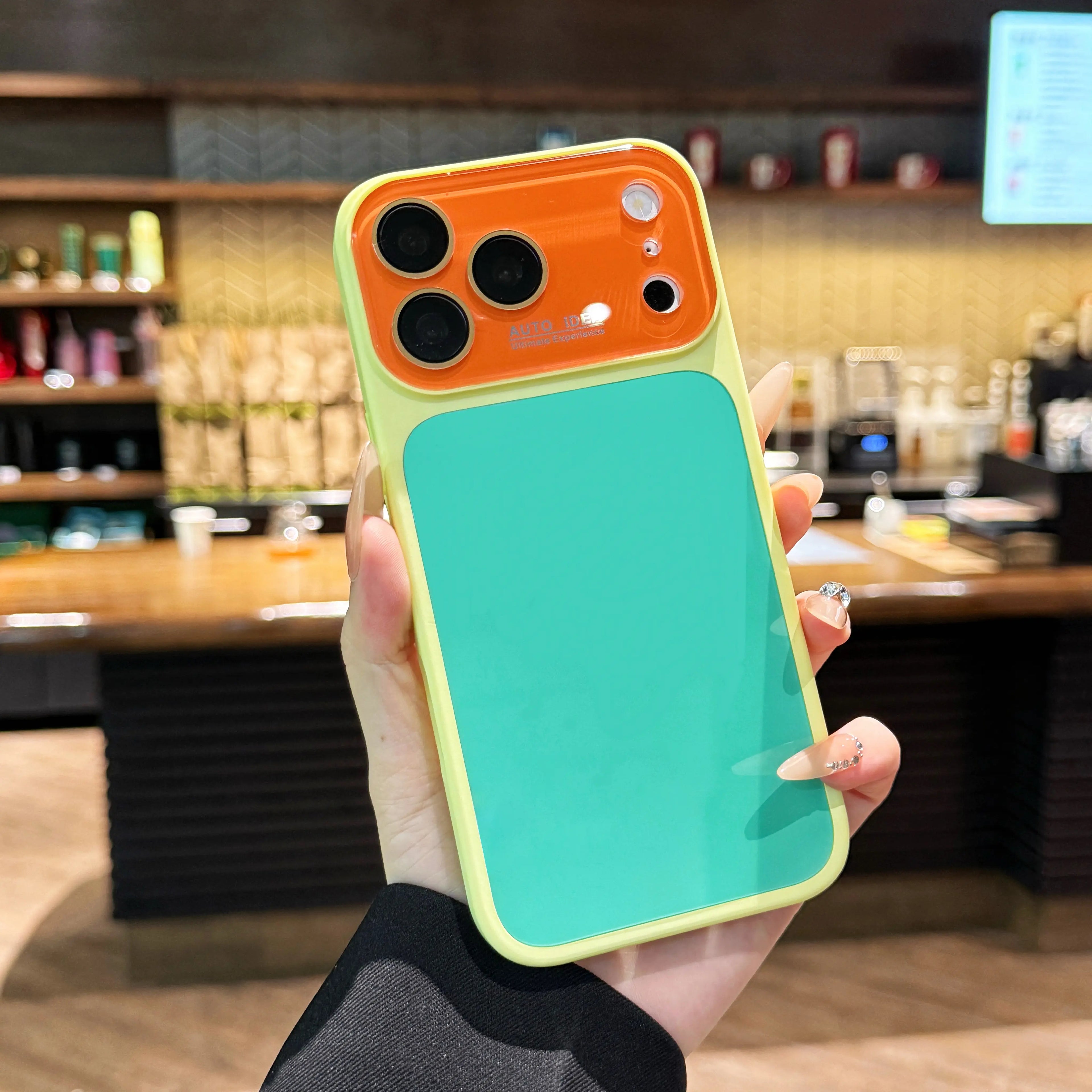 Dopamine Candy Color Crystal Phone Case – Contrast Lens Protection Anti-Drop Cover for iPhone 17 Pro Max