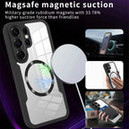 Built-in Screen Protector MagSafe Case – Transparent Rugged Silicone Bumper Cover for Samsung Galaxy S26 Ultra