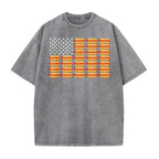Hot Dog American Flag July 4th Patriotic Summer BBQ Funny T-Shirt