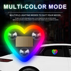 Solar-Powered Heart Neon Light – Multi-Mode Dynamic Car Interior Decor Accessory