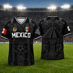 2026 Mexico Retro Soccer Jersey – White & Red Guadalupe, Sugar Skull & Aztec Calendar Football Shirt