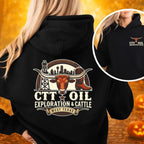 CTT Oil Exploration & Cattle T-Shirt, Hoodie, Sweatshirt Unisex Graphic Oilfield Ranch Landman Inspired Workwear Tee